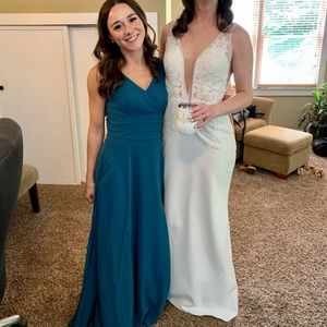 Azazie Bianca Dress in Peacock